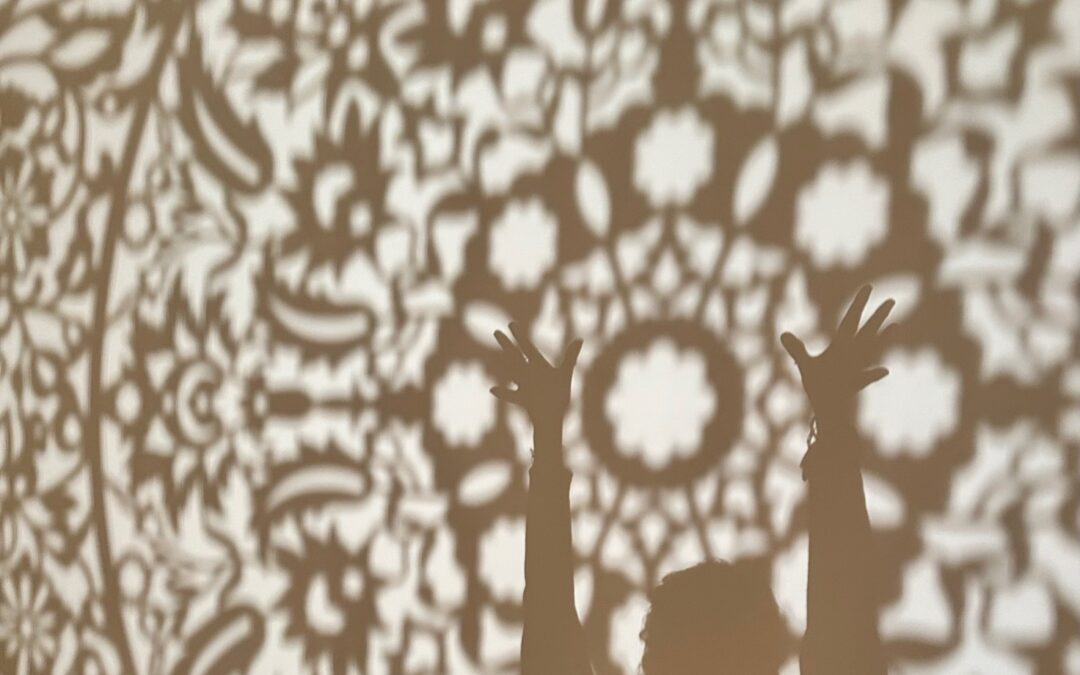 mandala and person as a shadow